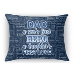 My Father My Hero Rectangular Throw Pillow Case - 12"x18" (Personalized)