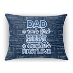 My Father My Hero Rectangular Throw Pillow Case (Personalized)