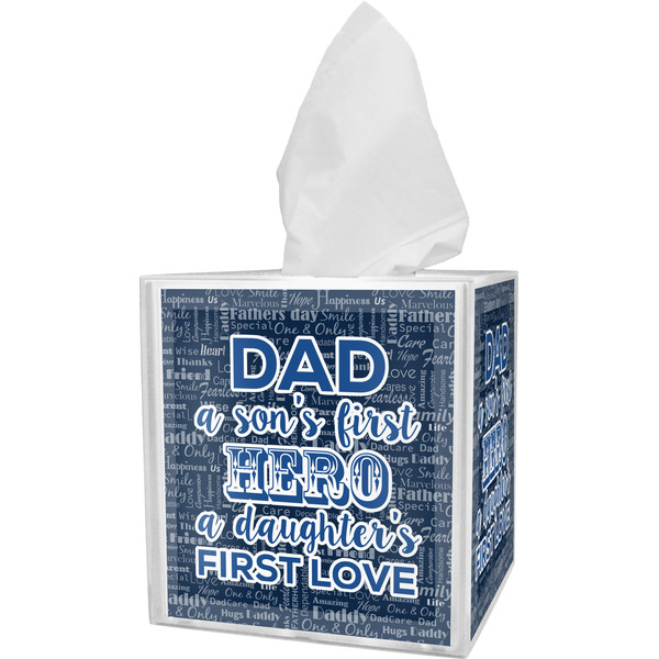 Custom My Father My Hero Tissue Box Cover (Personalized)