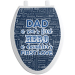 My Father My Hero Toilet Seat Decal - Elongated