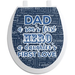 My Father My Hero Toilet Seat Decal (Personalized)