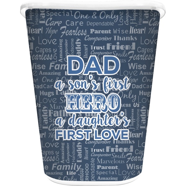 Custom My Father My Hero Waste Basket