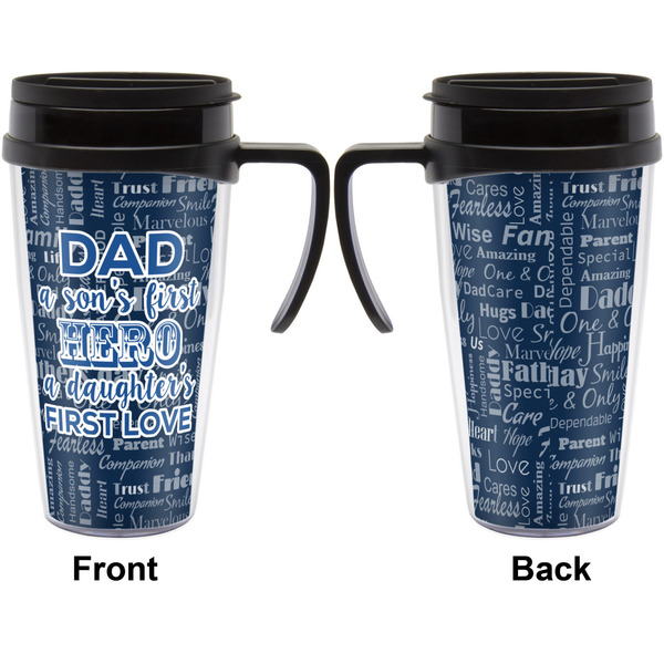 My Father My Hero Travel Mug with Black Handle - Approval