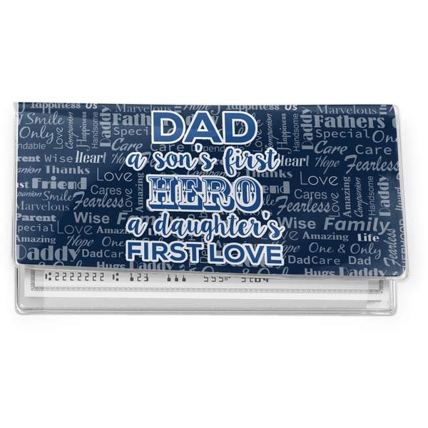 Custom My Father My Hero Vinyl Checkbook Cover