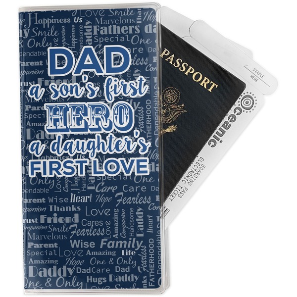 Custom My Father My Hero Travel Document Holder