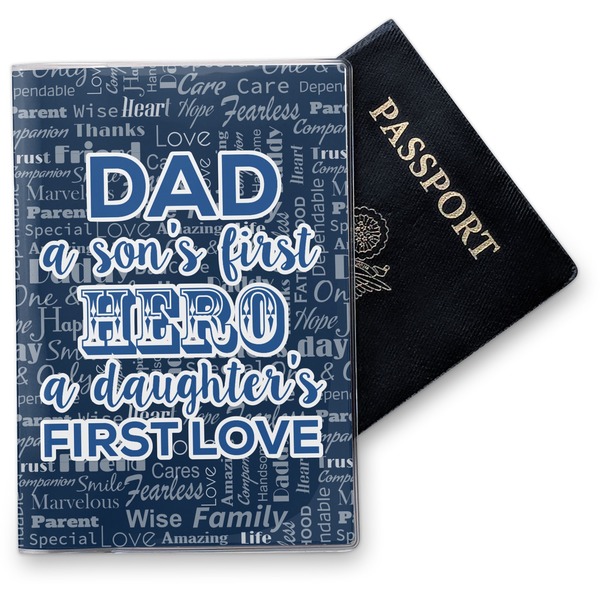 Custom My Father My Hero Vinyl Passport Holder