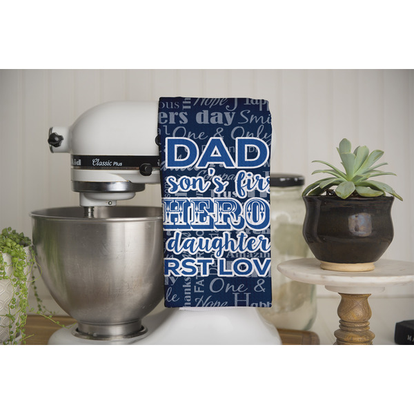 My Father My Hero Waffle Weave Towel - Full Color Print - Lifestyle Image