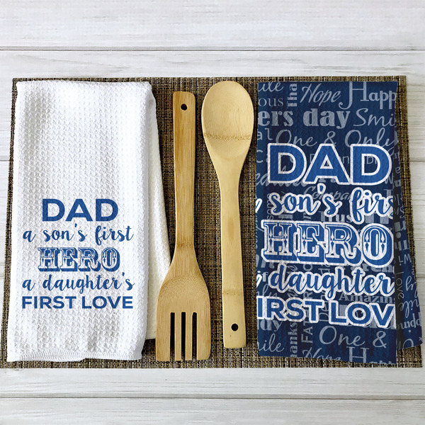 My Father My Hero Waffle Weave Towels - 2 Print Styles