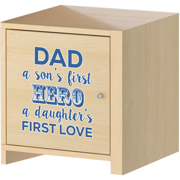 My Father My Hero Wall Graphic on Wooden Cabinet