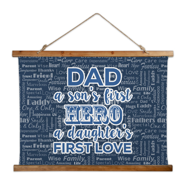 Custom My Father My Hero Wall Hanging Tapestry - Wide