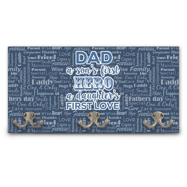 Custom My Father My Hero Wall Mounted Coat Rack