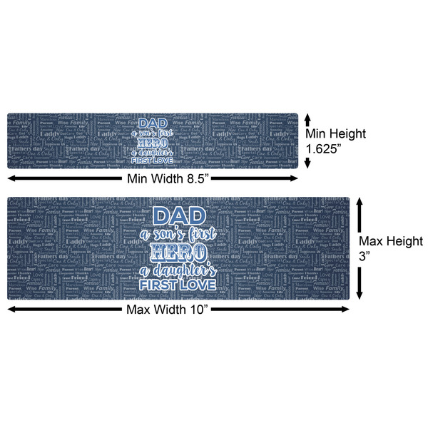 My Father My Hero Water Bottle Labels w/ Dimensions