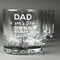 My Father My Hero Whiskey Glasses Set of 4 - Engraved Front