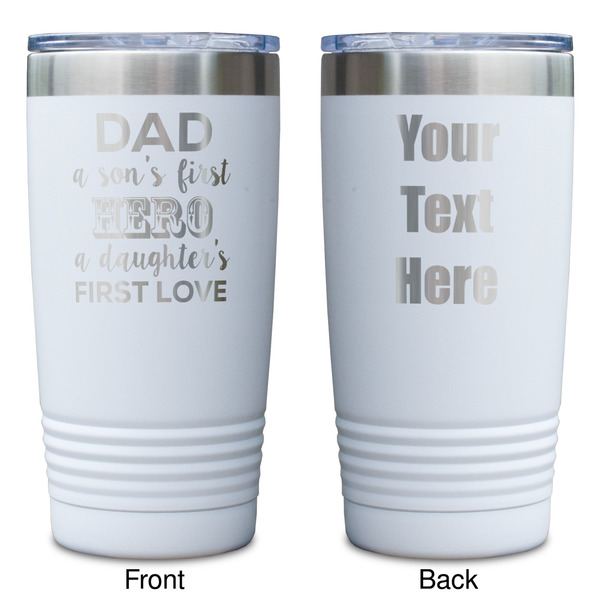 My Father My Hero White Polar Camel Tumbler - 20oz - Double Sided - Approval