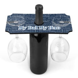 My Father My Hero Wine Bottle & Glass Holder (Personalized)