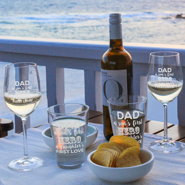 My Father My Hero Wine Glasses - Lifestyle (UPDATE)
