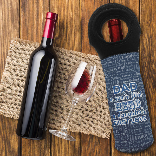 My Father My Hero Wine Tote Bag - FLATLAY