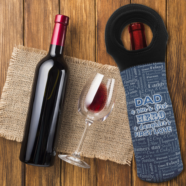 My Father My Hero Wine Tote Bag - FLATLAY
