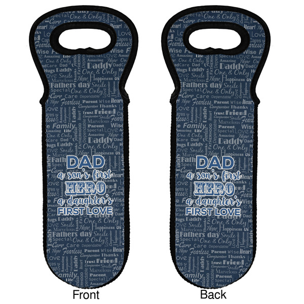 My Father My Hero Wine Tote Front & Back