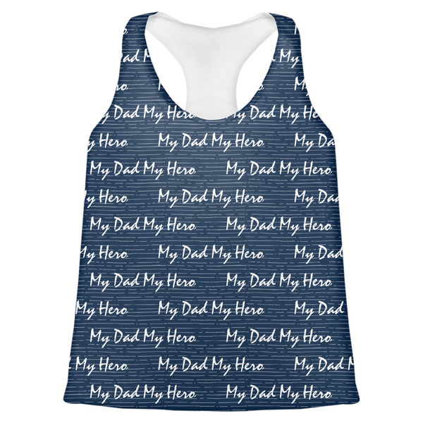 Custom My Father My Hero Womens Racerback Tank Top - X Small (Personalized)