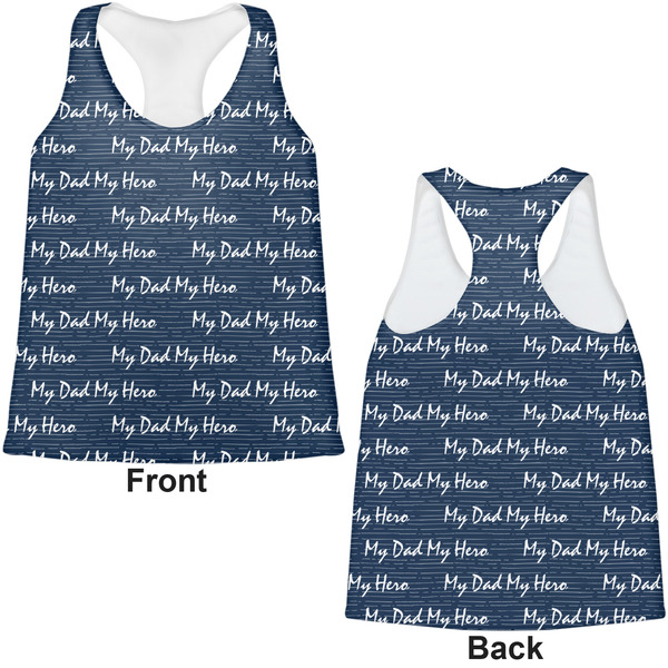 My Father My Hero Womens Racerback Tank Tops - Medium - Front and Back