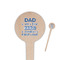 My Father My Hero Wooden 4" Food Pick - Round - Closeup