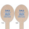 My Father My Hero Wooden Food Pick - Oval - Double Sided - Front & Back