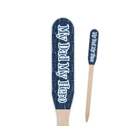 My Father My Hero Paddle Wooden Food Picks - Double Sided