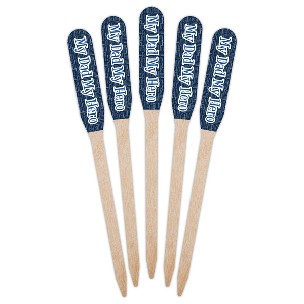 My Father My Hero Wooden Food Pick - Paddle - Fan View