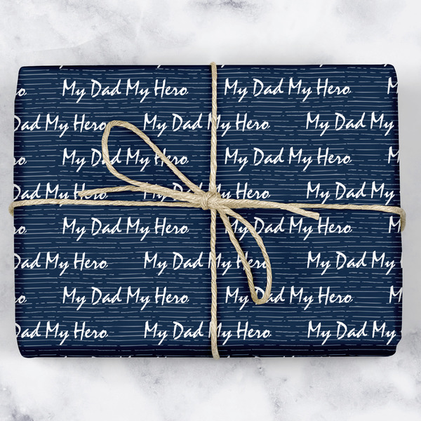Custom My Father My Hero Wrapping Paper