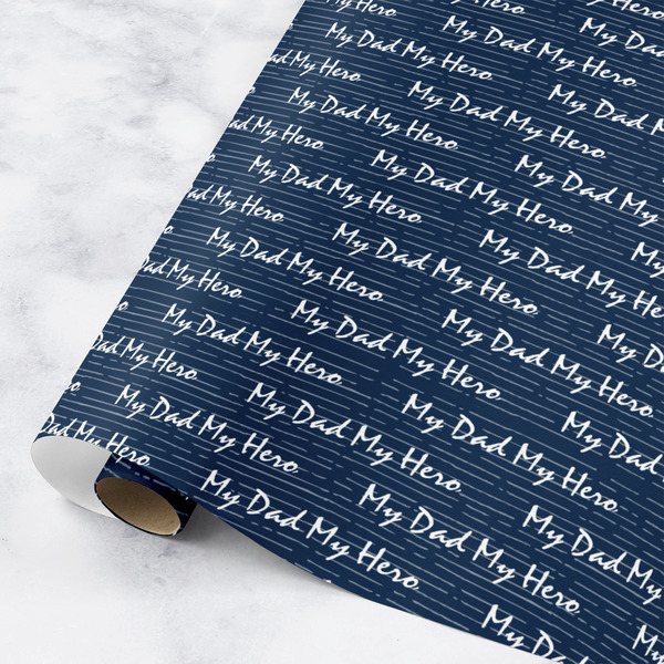 Custom My Father My Hero Wrapping Paper Roll - Small