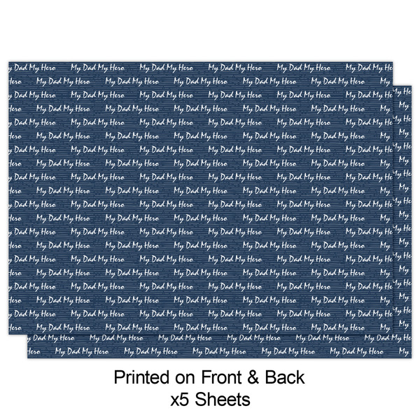 My Father My Hero Wrapping Paper Sheet - Double Sided - Front