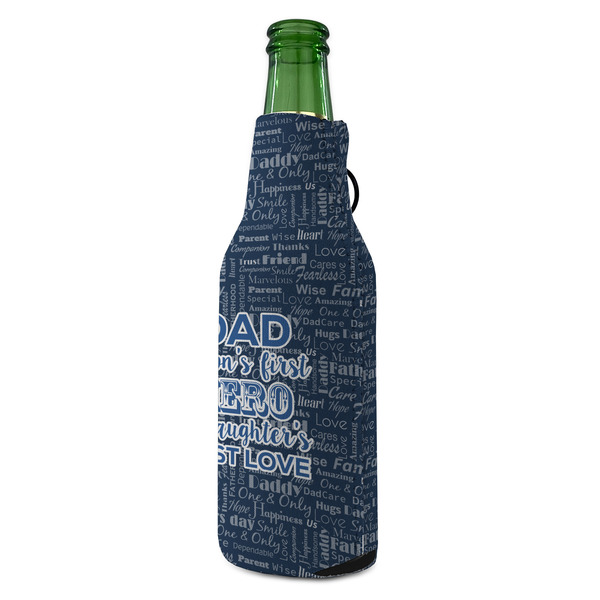 My Father My Hero Zipper Bottle Cooler - ANGLE (bottle)