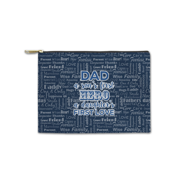 Custom My Father My Hero Zipper Pouch - Small - 8.5"x6" (Personalized)