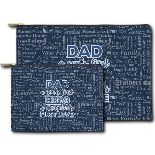 My Father My Hero Zippered Pouches - Size Comparison