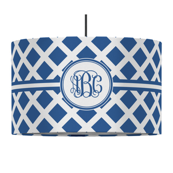 Diamond 12" Drum Lampshade - PENDANT (Fabric)