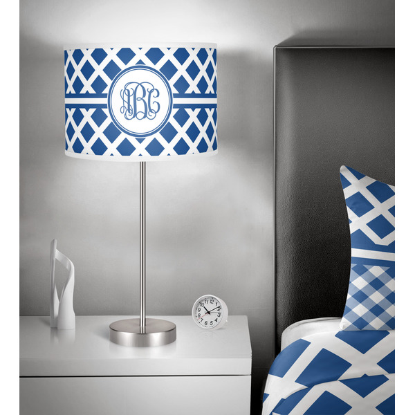 Diamond 13 inch drum lamp shade - in room