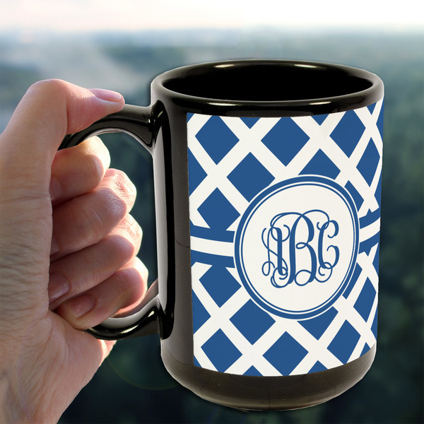 Diamond 15oz. Black Mug - LIFESTYLE
