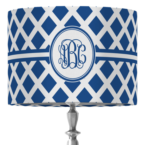 Custom Diamond 16" Drum Lamp Shade - Fabric (Personalized)