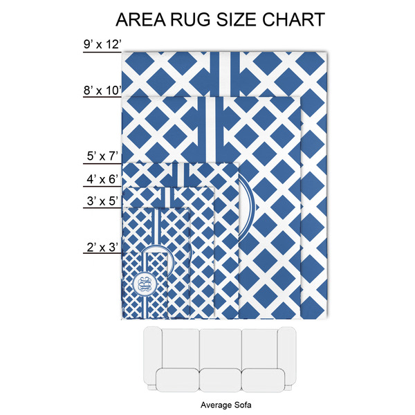 Diamond 2'x3' Indoor Area Rugs - Size Chart