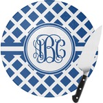 Diamond Round Glass Cutting Board - Small (Personalized)