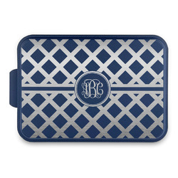 Diamond Aluminum Baking Pan with Navy Lid (Personalized)