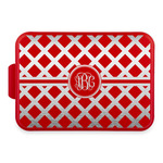 Diamond Aluminum Baking Pan with Red Lid (Personalized)