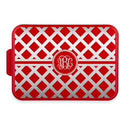 Diamond Aluminum Baking Pan with Red Lid (Personalized)