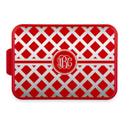 Diamond Aluminum Baking Pan with Red Lid (Personalized)