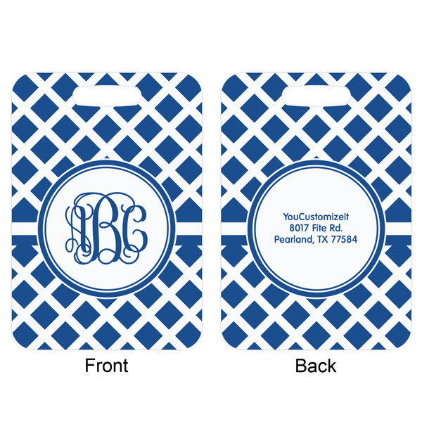 Diamond Aluminum Luggage Tag (Front + Back)