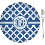 Diamond 8" Glass Appetizer / Dessert Plates - Single or Set (Personalized)