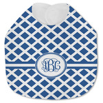 Diamond Jersey Knit Baby Bib w/ Monogram