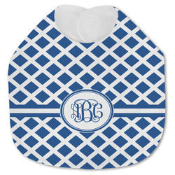 Diamond Jersey Knit Baby Bib w/ Monogram