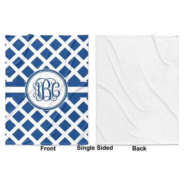 Diamond Baby Blanket (Single Side - Printed Front, White Back)